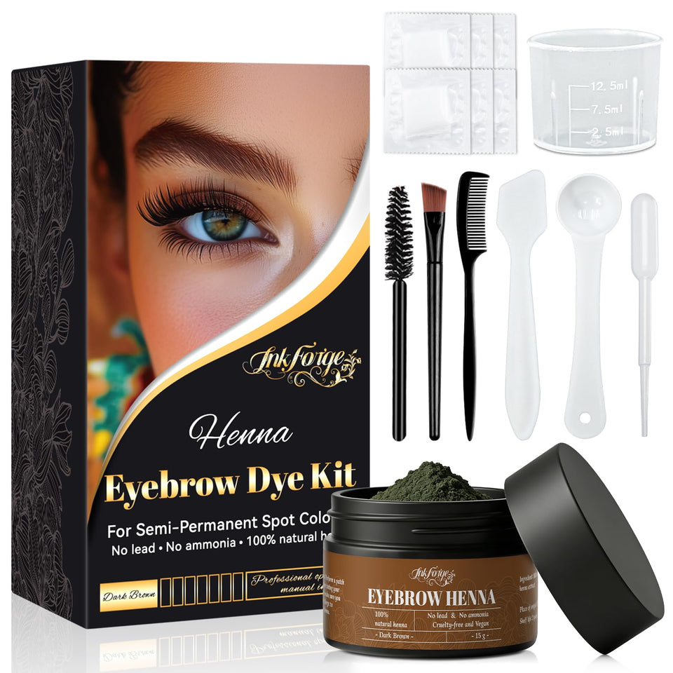 InkForge kit front view showing packaging and included tools for quick application