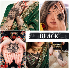 InkForge finished arm design revealing bold black temporary tattoo for events