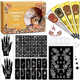 InkForge kit front packaging showing full temporary tattoo set and convenience