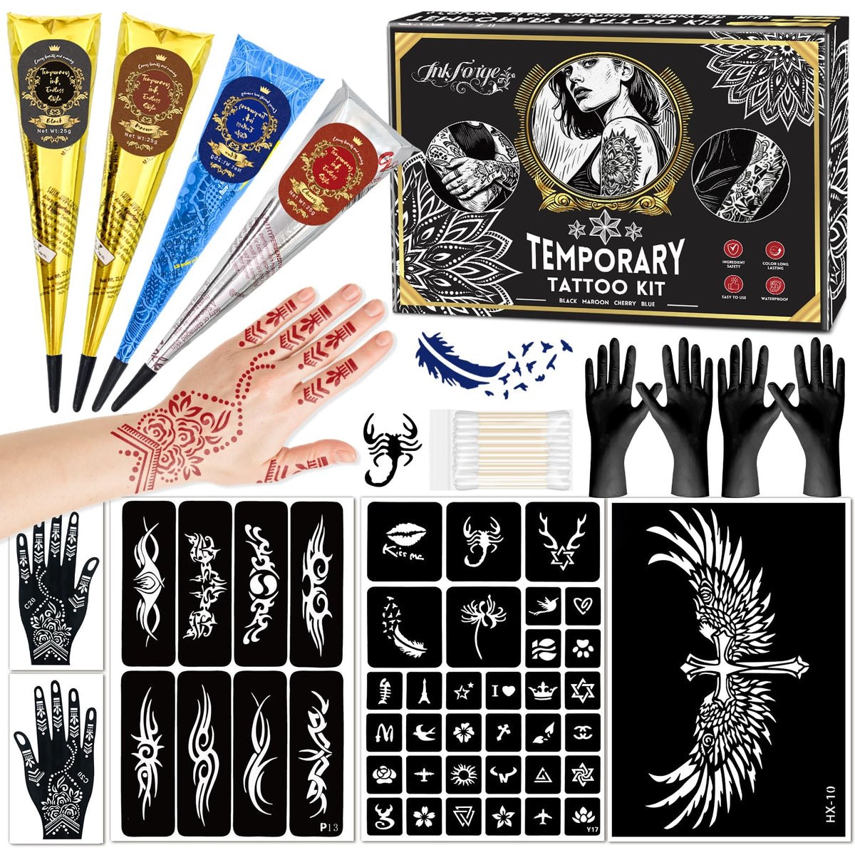 InkForge front packaging showing kit contents and benefits