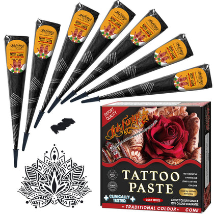 InkForge packaging front showing seven black cones and kit contents for easy gifting