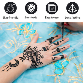 InkForge cone applied over a stencil showing guided application for crisp shapes