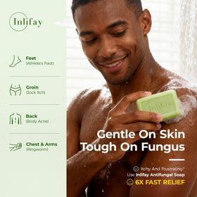 Inlifay close-up of bar texture and creamy lather for gentle cleansing