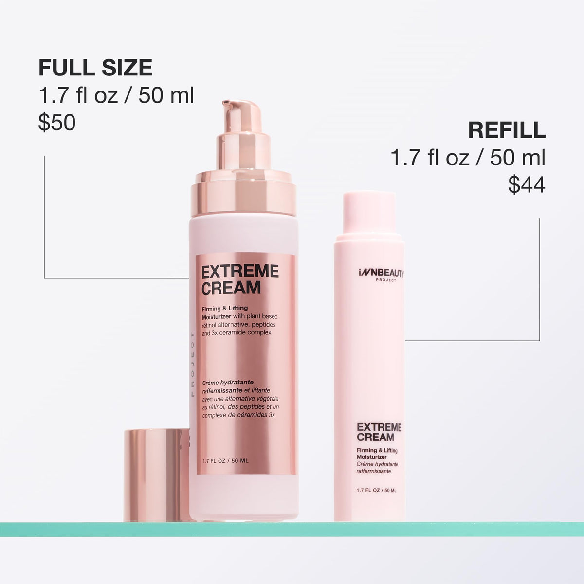 Innbeauty Project cream being smoothed on hand for instant softening benefit