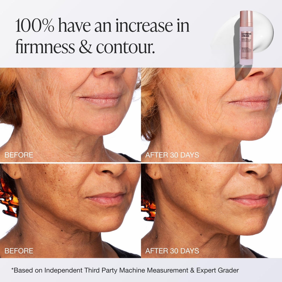 Innbeauty Project before and after under makeup demonstrating smoothing effect