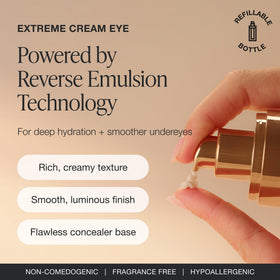 Innbeauty Project cream texture close-up showing lightweight emulsion benefit: deep hydration