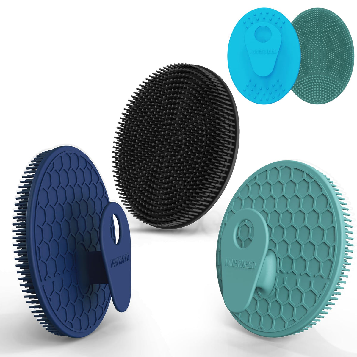 INNERNEED front view of scrubber showing compact shape and color