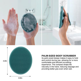 INNERNEED brush held in hand with clip showing secure non-slip grip benefit