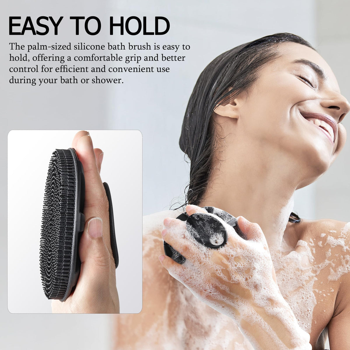 INNERNEED handle detail showing ergonomic grip and hanging hole for secure use