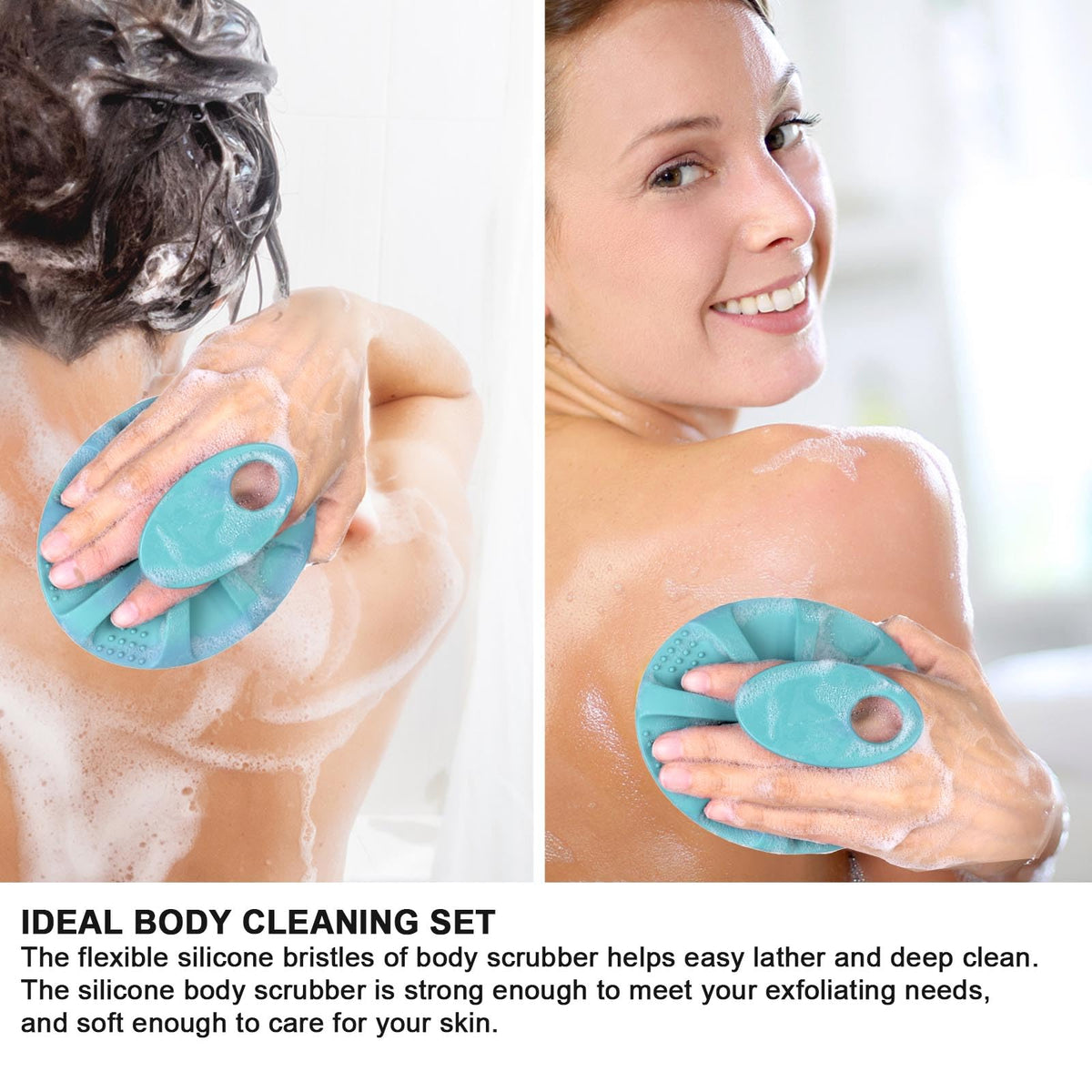 INNERNEED hanging on shower hook showing quick-dry hygienic storage