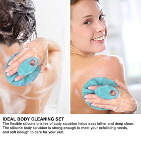 INNERNEED hanging on shower hook showing quick-dry hygienic storage