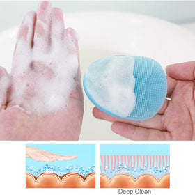 INNERNEED brush held in hand for scale, showing compact travel friendly size