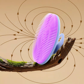INNERNEED next to travel toiletries to show compact size and portability for trips