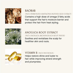 INNERSENSE being applied to damp hair for thermal protection benefit