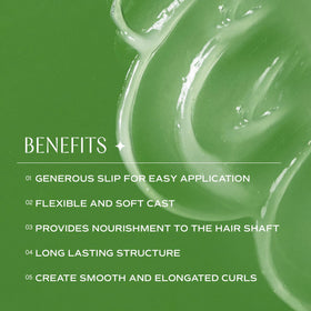 INNERSENSE applied to wet hair demonstrating even distribution and curl formation