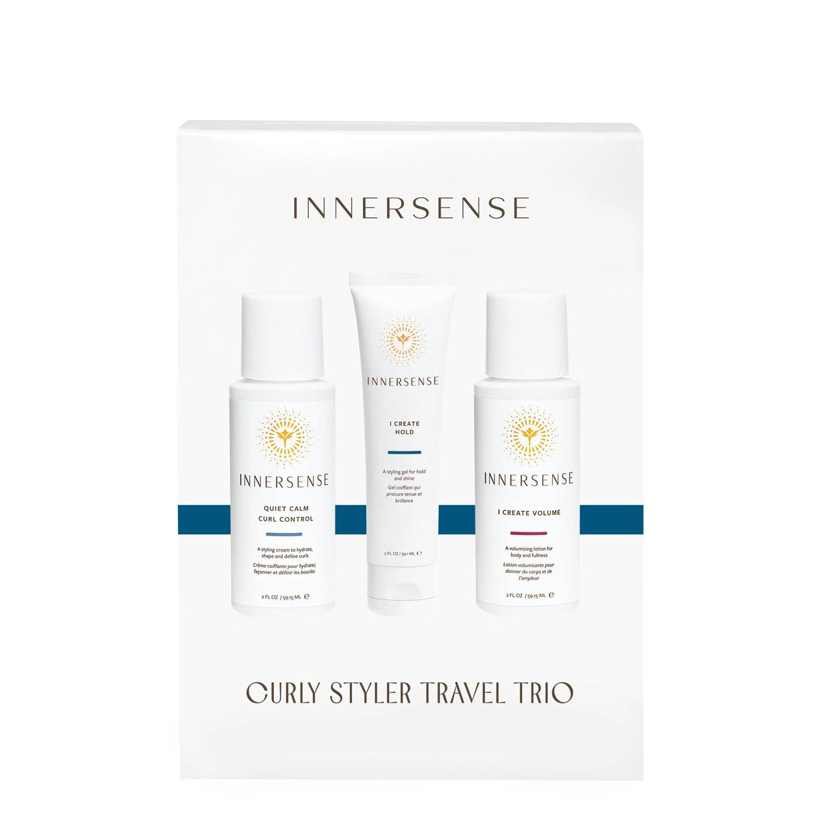INNERSENSE applying product to damp curls before diffusing to enhance styling control