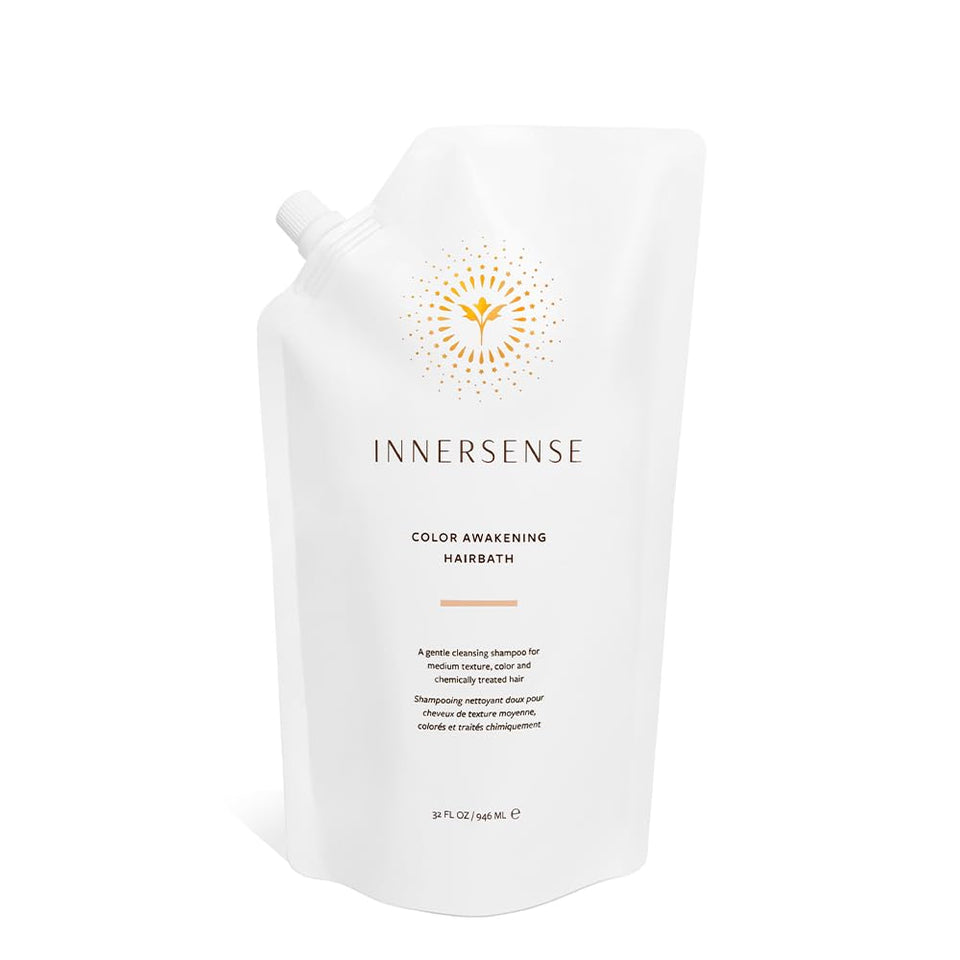 INNERSENSE front view of 32oz refill pouch showing branding and color-care benefit