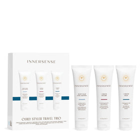 INNERSENSE travel trio front packaging showing three 2 oz stylers for convenient travel