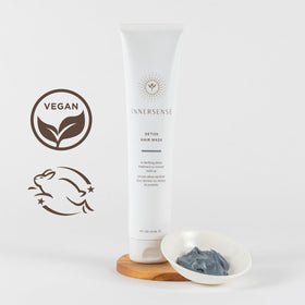 INNERSENSE activated charcoal close-up emphasizing gentle detox benefit