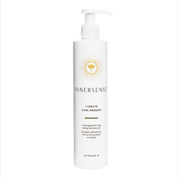 INNERSENSE front bottle 10 oz shows product and brand, clear styling gel benefits hold