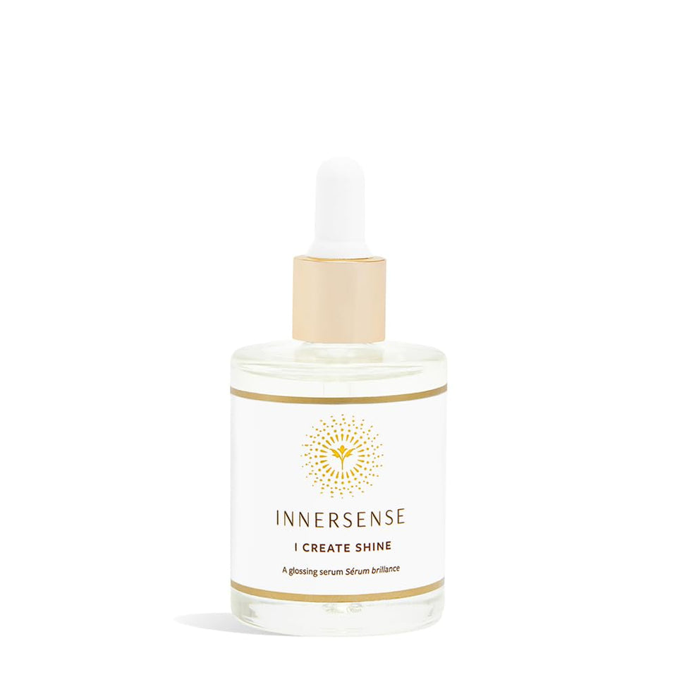 INNERSENSE front packaging showing bottle and label highlighting clean shine