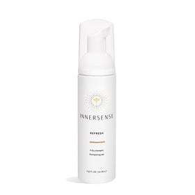 INNERSENSE front packaging showing natural dry shampoo and organic label benefits