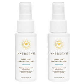 INNERSENSE front packaging showing two travel-size leave-in bottles and brand clarity