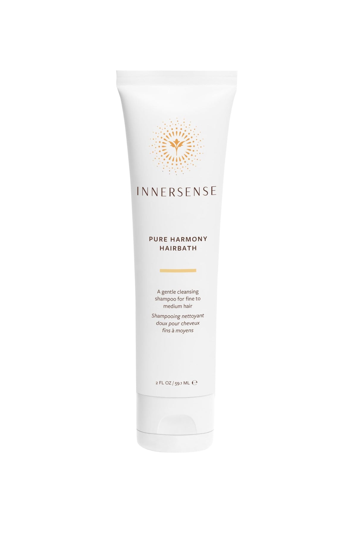 INNERSENSE Pure Harmony Hairbath bottle detail highlighting gentle cleanser benefit