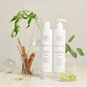 INNERSENSE creamy lather texture in hand showing gentle cleansing benefit