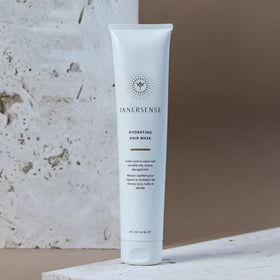INNERSENSE label closeup displays organic ingredients and honest clean-beauty claims