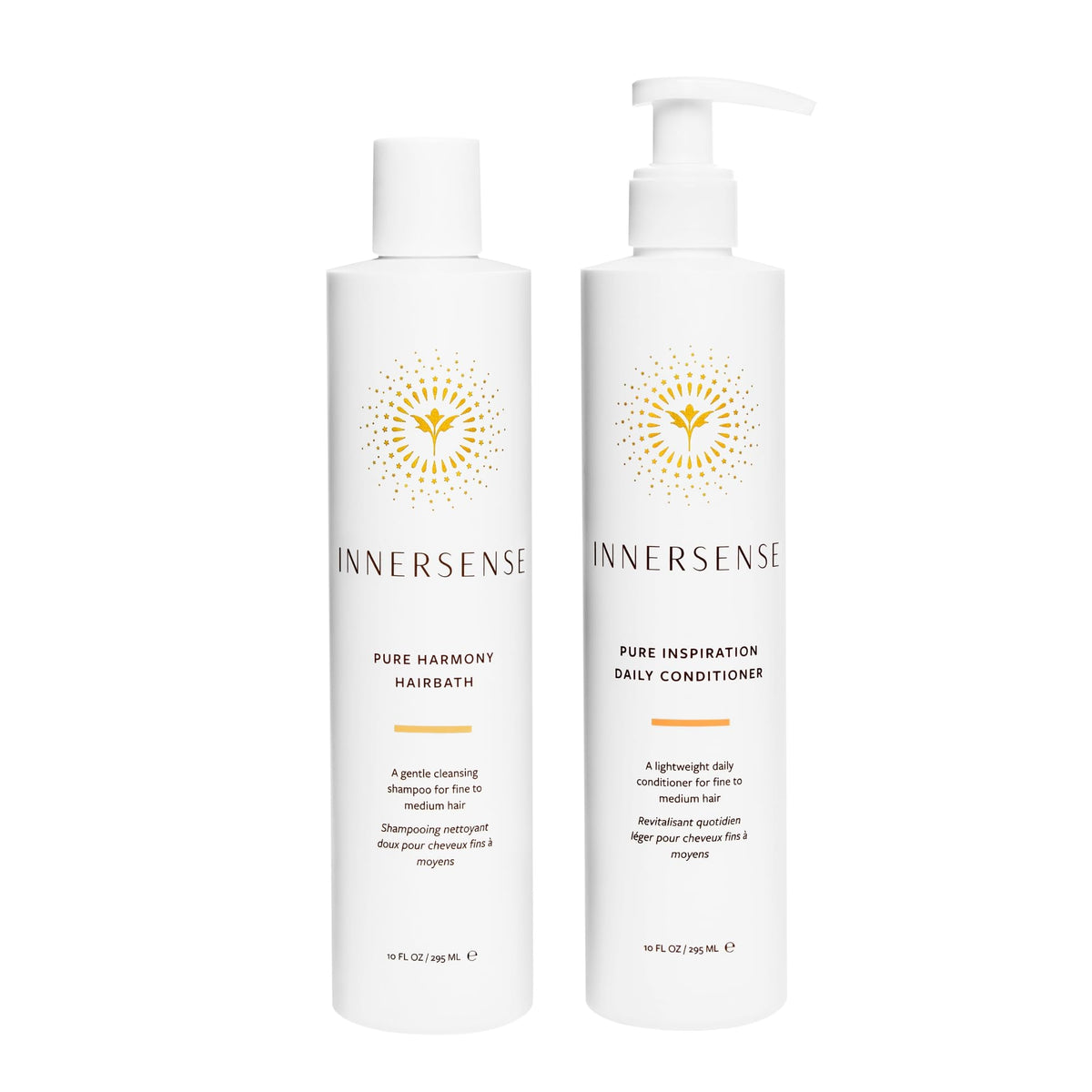INNERSENSE front packaging showing duo and clean design, highlights gentle volumizing benefit
