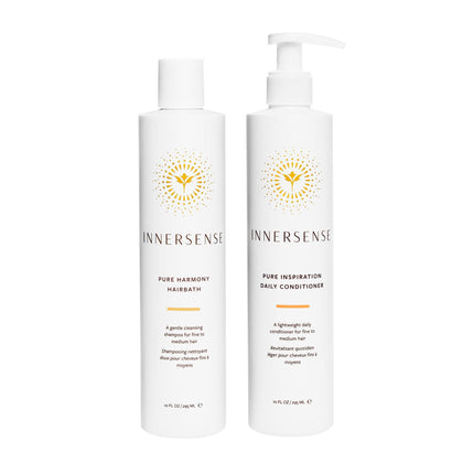 INNERSENSE front packaging showing duo and clean design, highlights gentle volumizing benefit