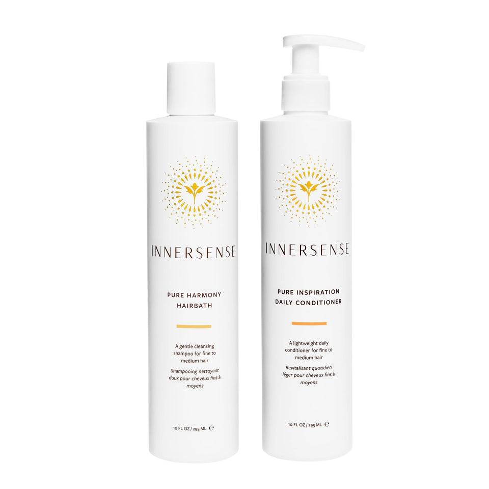 INNERSENSE front packaging showing duo and clean design, highlights gentle volumizing benefit