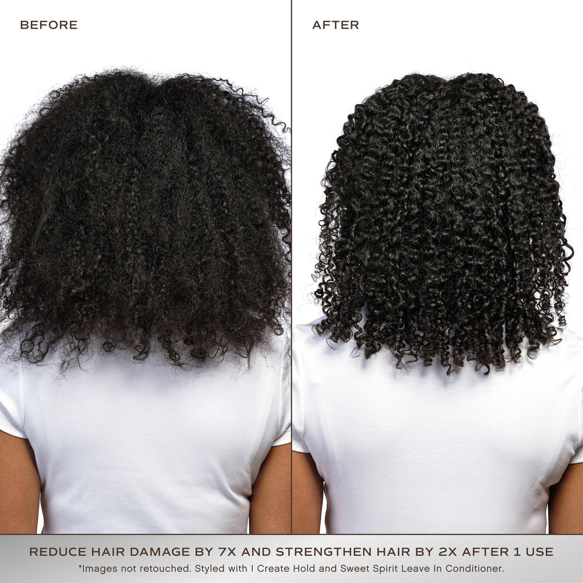 INNERSENSE before and after damaged hair improvement and smoother finish