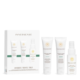 INNERSENSE travel trio front view showing all three bottles and benefits