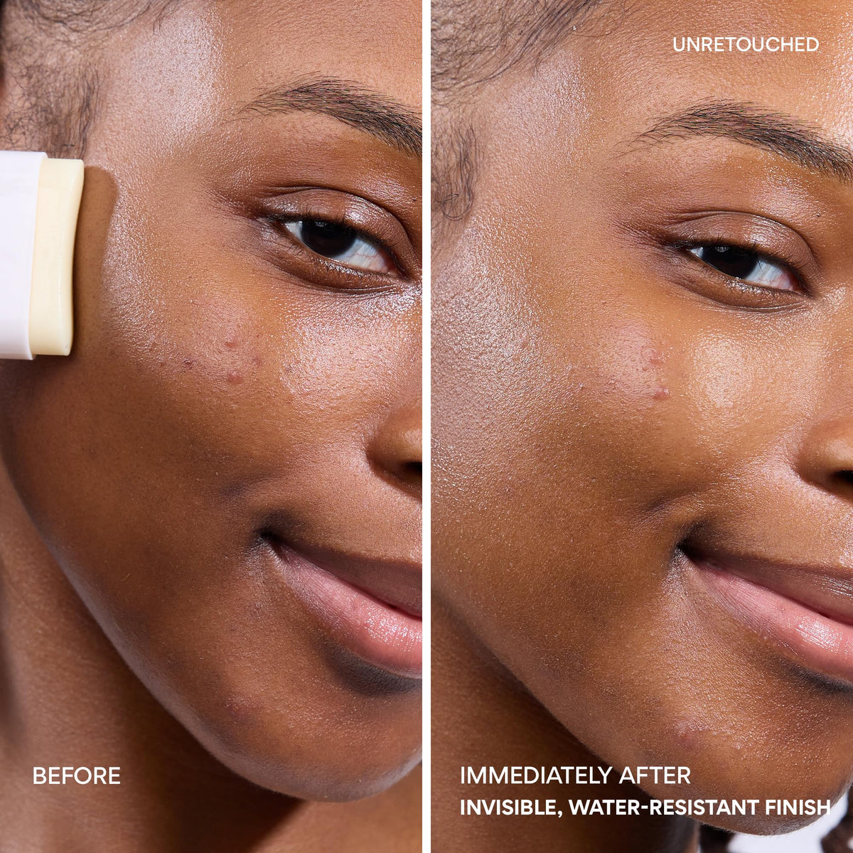 innisfree applying stick to face and neck for fast on-the-go protection benefit