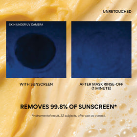 innisfree applied as a 1-minute mask on dry skin to lift SPF