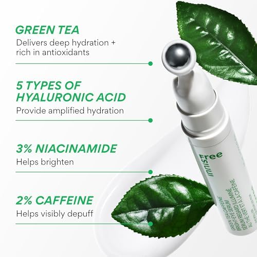 innisfree application under eye demonstrating depuffing and soothing effect