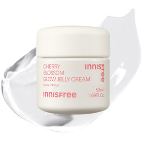 innisfree front jar showing clean packaging and dewy finish benefit