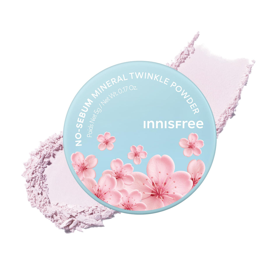innisfree front packaging showing cherry blossom powder and branding for fresh matte finish