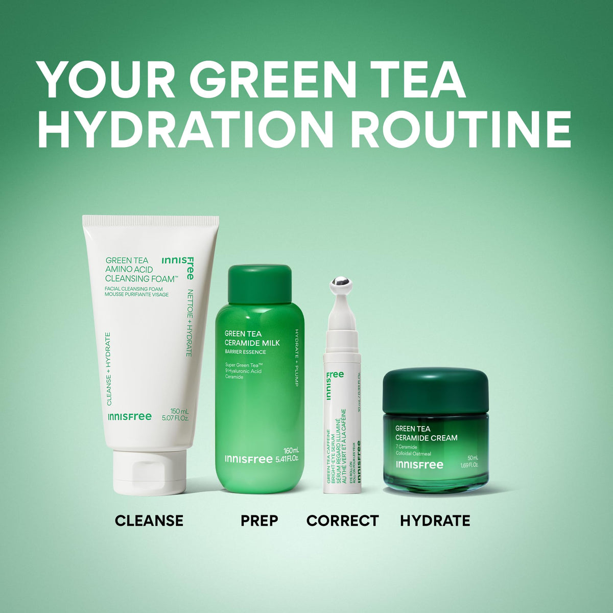 innisfree applying cream on hand showing calming and moisturizing benefit