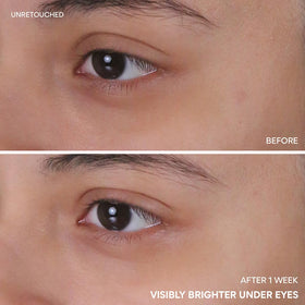 innisfree comparison before and after seven days showing visible brightening benefit