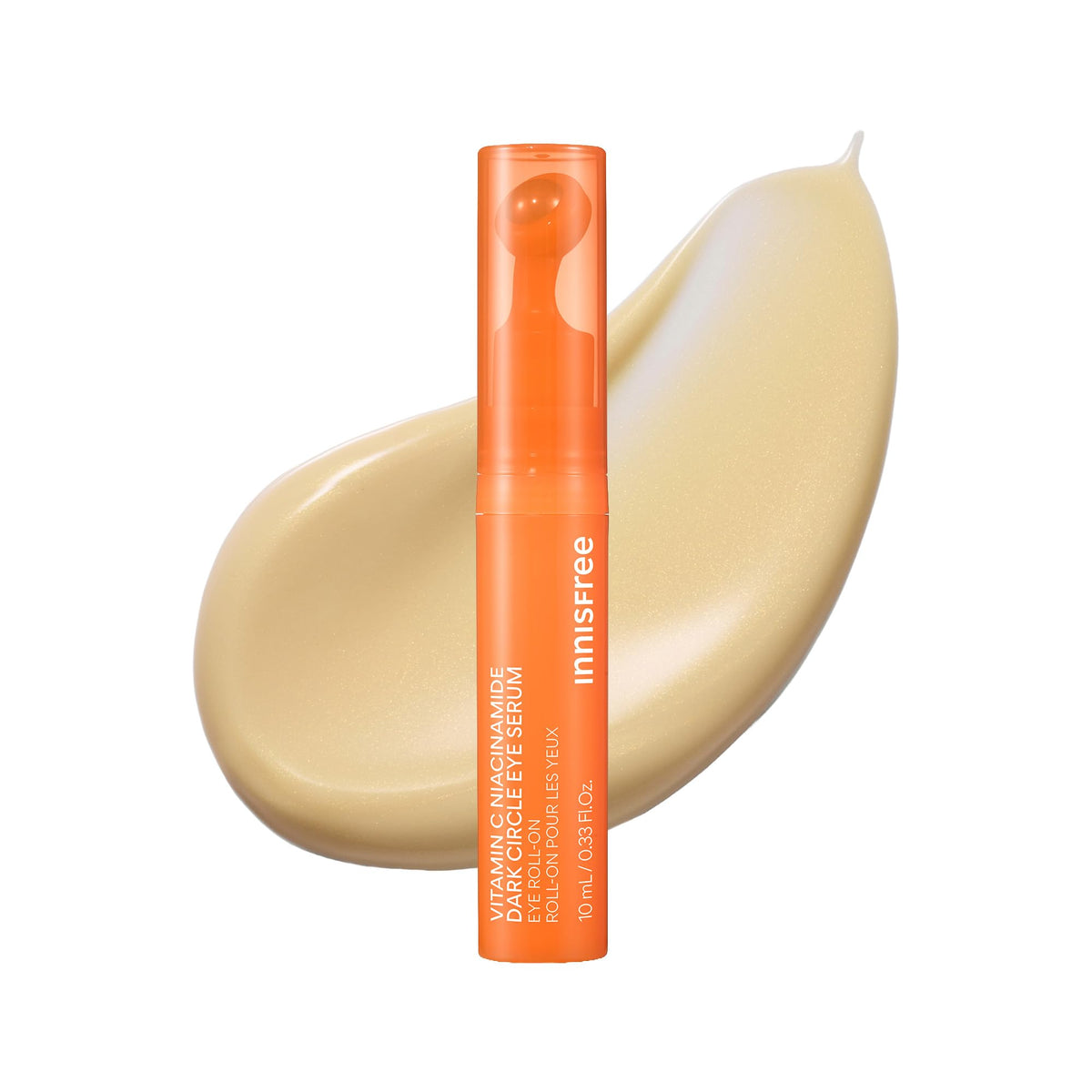 innisfree front bottle view showing compact roll-on and brightening benefit
