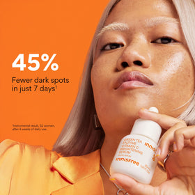 innisfree floating vitamin C capsule melting into formula for targeted brightening