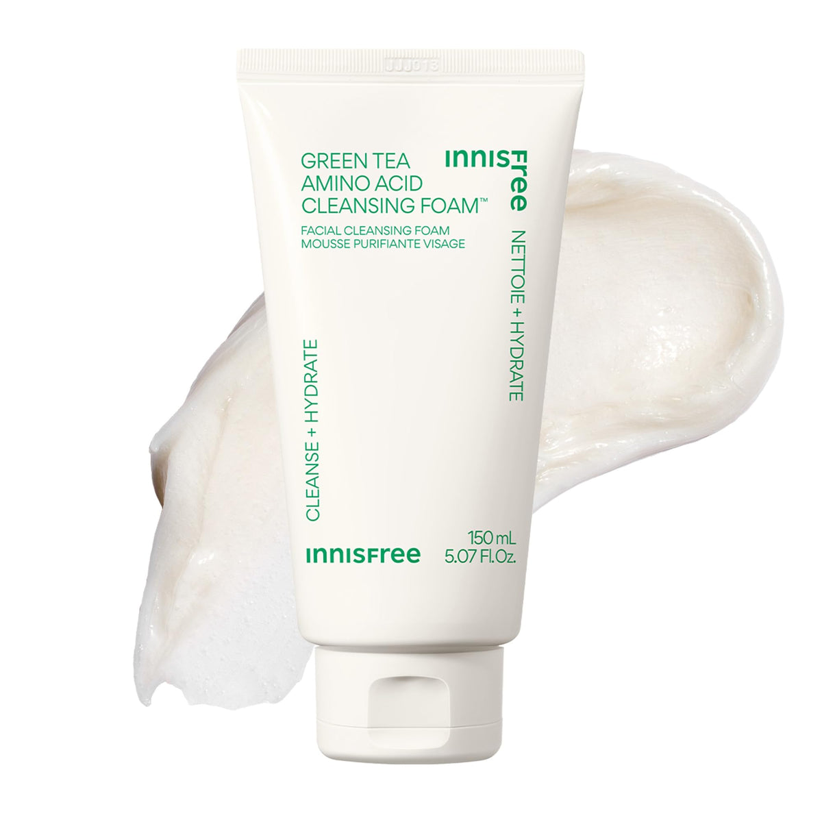 innisfree front packaging showing cleanser and benefit of hydrating formula