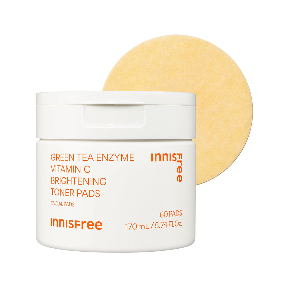 innisfree front packaging showing pads and brightening benefit