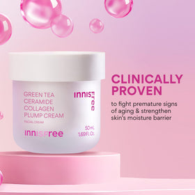 innisfree applying cream on hand, demonstrates quick sink-in without greasiness