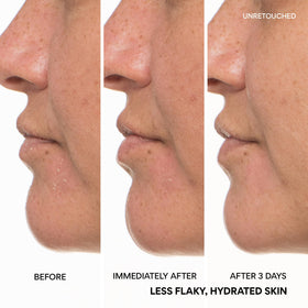 innisfree application on hand illustrating quick pat-in absorption and dewy finish