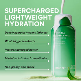 innisfree milky texture drop demonstrating lightweight hydration and quick absorption
