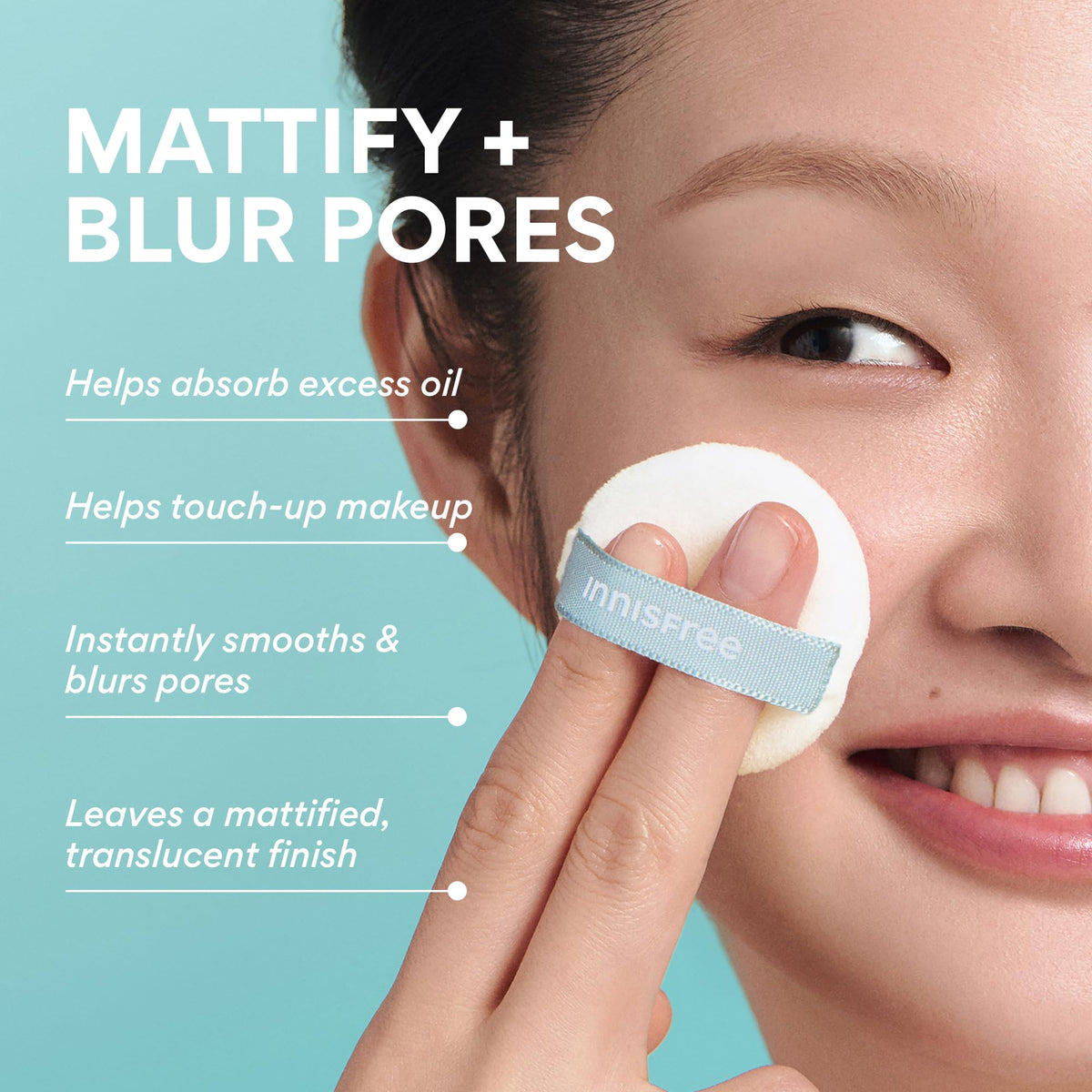 innisfree powder texture close-up highlighting fine milled minerals for matte finish